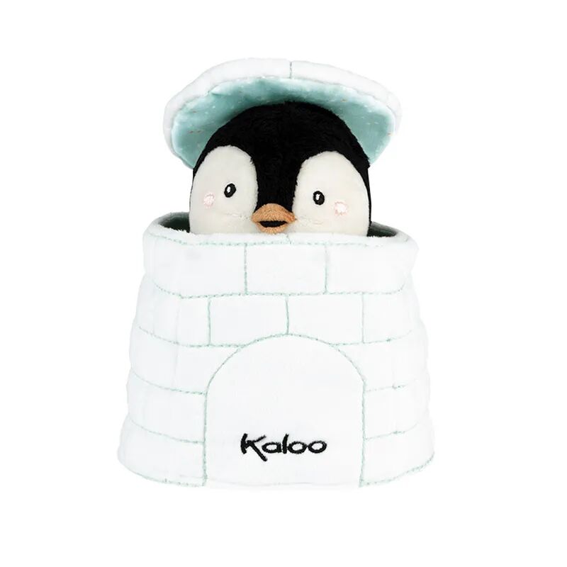 Kaloo® Handpuppe KACHOO – PINGUIN IM IGLU in schwarz/weiß