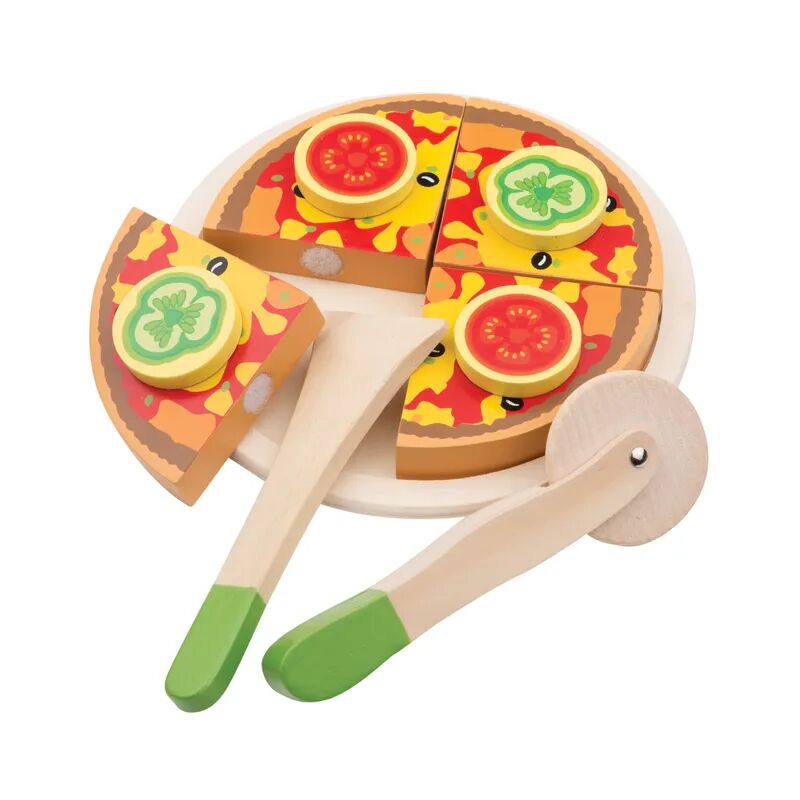 New Classic Toys Holz-Pizza GEMÜSE 7-teilig zum Schneiden