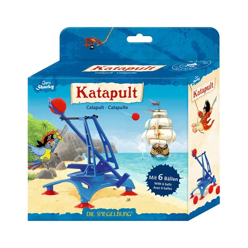 COPPENRATH VERLAG Spiel-Katapult CAPT‘N SHARKY mit 6 Bällen