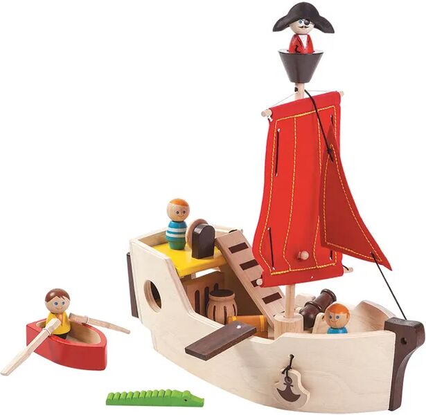 Plan Toys Spielwelt PIRATENSCHIFF 10-teilig aus Holz