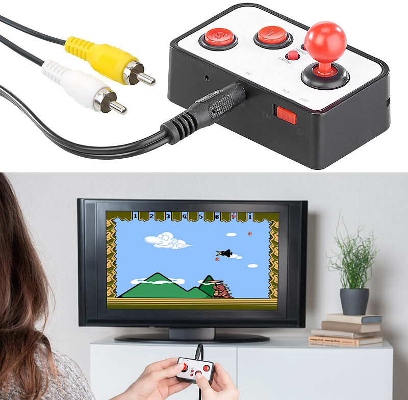 MGT Mobile Games Technology Retro-Videospiel-Controller mit 200 8-Bit-Games und TV-Anschluss