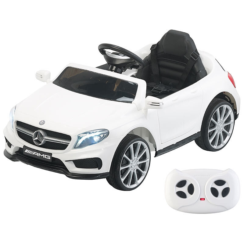 Playtastic Kinderauto Mercedes-Benz GLA 45, bis 7 km/h, Fernsteuerung, MP3, weiß