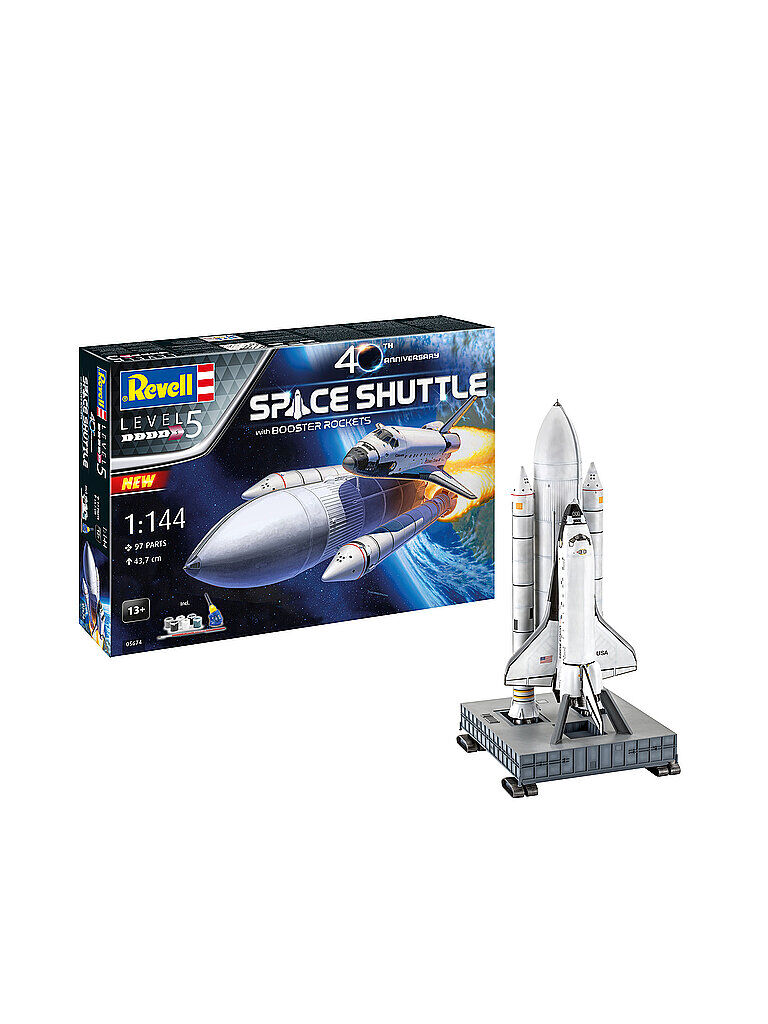 REVELL Modellbausatz -  Geschenkset Space Shuttle& Booster Rockets, 40th Anniversary 05674
