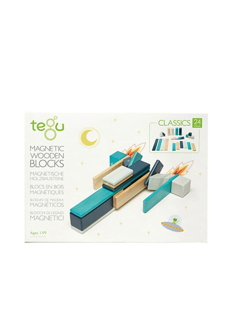 TEGU Magnetisches Holzset blau 24 Teile