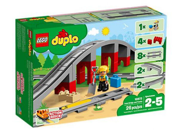 Lego 10872 - Duplo Eisenbahnbrücke und Schienen