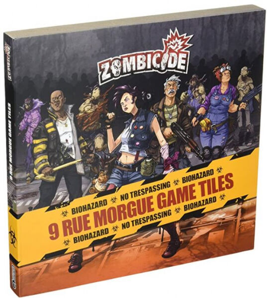 Asmodee - Zombicide: 9 Rue Morgue Game Tiles - Brettspiel