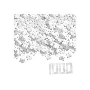 SIMBA Blox - 1000 4er Bausteine weiß - kompatibel mit bekannten Spielsteinen