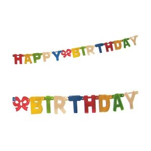 1-PACK 50x Girlande Geburtstag HAPPY BIRTHDAY bunt 1,5 m x 11 cm