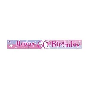 Banner 60. Geburtstag `Pink Shimmer`
