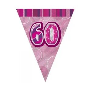 60. Geburtstag  Wimpelkette pink