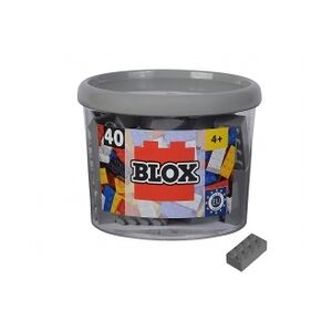 SIMBA Blox - 40 8er Bausteine grau - kompatibel mit bekannten Spielsteinen