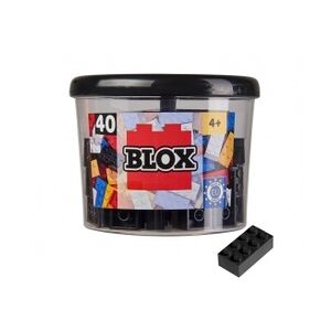 SIMBA Blox - 40 8er Bausteine schwarz - kompatibel mit bekannten Spielsteinen