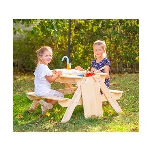 TP Toys Holz Spieltisch & Matschtisch Nashorn   inkl. Waschbecken   Natur   89x94x71 cm