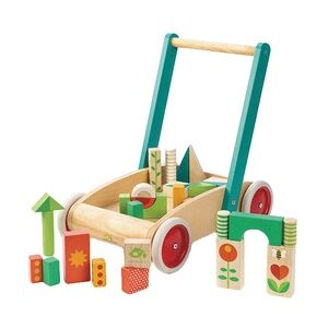 Tender Leaf Toys - Lauflernwagen Bunte Klötzchen 30-Teilig