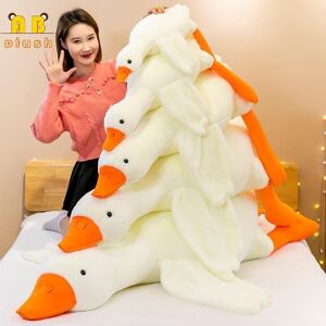 Abplush 160cm Kinder Nette Ente Große Weiße Gans Plüsch Puppe Spielzeug Weiches Kissen Baby Schlaf Kissen Stofftier Puppe Mädchen Weihnachten Spielzeug