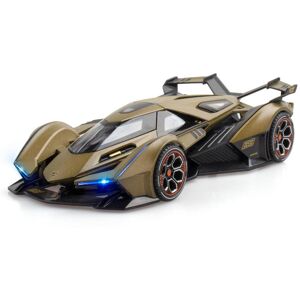 Fourall- Model Cars 1:22 Skala Lambo Vision Gran Turismo V12 Gt Simulation Sprot Auto Legierung Modellauto Modifiziertes Druckgussspielzeug Licht Und Ton Kindergeschenk