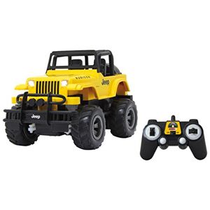 JAMARA 405124 Jeep Wrangler Rubicon 1:18, 2,4GHz Gummibereifung, Spur einstellbar, Fahrzeug, gelb