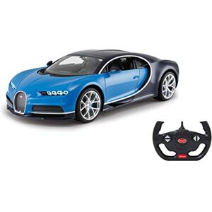 JAMARA 405135 Bugatti Chiron 1:14 2,4Ghz offiziell lizenziert, bis 1 Std. Fahrzeit bei 11 Kmh, LED, Perfekt nachgebildete Details, detaillierter Innenraum,hochwertige Verarbeitung, Blau