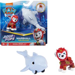 Spin Master Spielfigur Paw Patrol Aqua Pups - Hero Pups-Set mit Marshall-Welpenfigur und Delfin-Figur