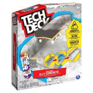 SPIN MASTER™ SPIN MASTER 6063132 Tech Deck Concrete - Fingerboard-Rampe zum Selberbauen aus wiederverwendbarem Beton-Material, mit Fingerboard von Enjoi, ab 6 Jahren