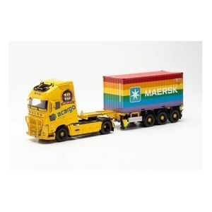 HERPA 071697 1:50 Volvo FH Gl. XL 2020 Container-Sattelzug „10 Jahre Acargo / 20 ft. Maersk Rainbow“ (Hamburg)