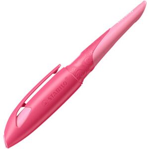 STABILO 5014/11-41 Schulfüller ergonomisch für Rechtshänder mit Anfänger-Feder A - STABILO EASYbirdy 3D Wildlife Special Edition in rosa - inklusive Patrone