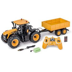 CARSON 500907654 1:16 RC Traktor JCB mit Hänger 2.4GHz 100%RTR