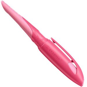 STABILO 5011/11-41 Schulfüller ergonomisch für Linkshänder mit Standard-Feder M - STABILO EASYbirdy 3D Wildlife Special Edition in rosa - inklusive Patrone