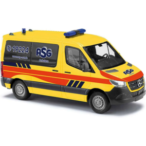 BUSCH 53457 1:87 Mercedes-Benz Sprinter kurz ASG Ambulanz Hamburg, Baujahr 2018