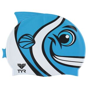 TYR Badekappe - Kids - CharacTYR - Happy Fish - Blau - TYR - One Size - Badekappen