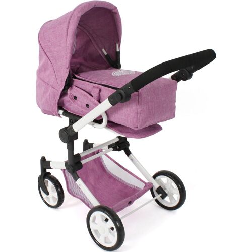 Kombi-Puppenwagen CHIC2000 "Jara, Jeans pink" Puppenwagen rosa (jeans pink) Kinder Puppenwagen -trage zusammenklappbar