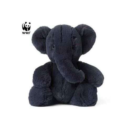 WWF Cub Club - Ebu der Elefant (anthrazit, 29cm) Kuscheltier Stofftier für Kleinkinder Elephant