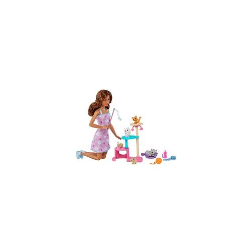 Mattel Barbie-Puppe und Kätzchen Kratzbaum Spielset