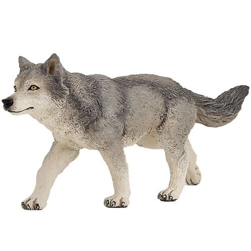 Papo Grauer Wolf - B: 12, 5 cm - Papo - One Size - Spielzeugtiere