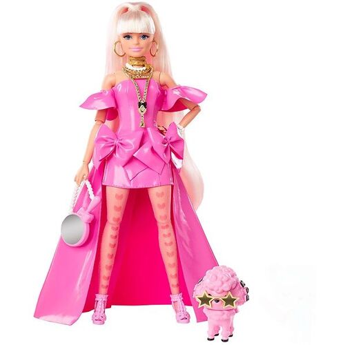 Barbie Puppe - Extra schick - Pink Kleid - Barbie - One Size - Puppen