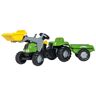 Tretfahrzeug ROLLY TOYS Tretfahrzeuge grün Kinder Kettcar Tretfahrzeug Traktor mit Trailer und Lader