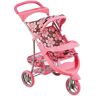 Mertens Bino 82920 - Puppenwagen Puppen Buggy Jogger Rosa Für Puppen Von Ca. 45cm