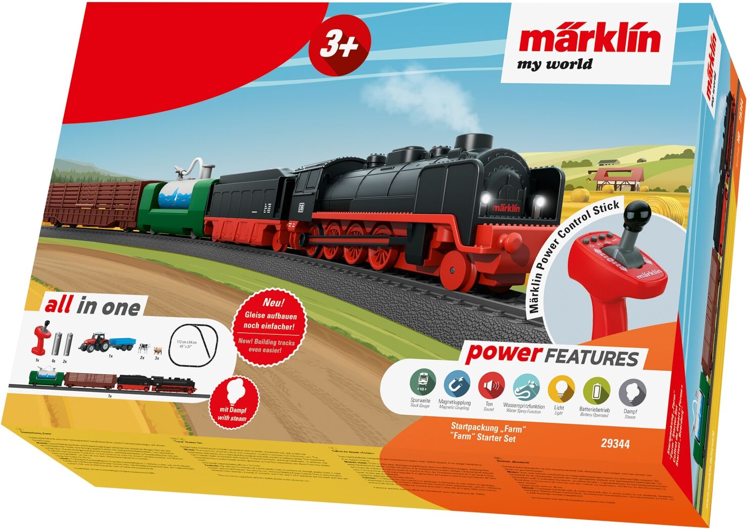 Modelleisenbahn-Set MÄRKLIN "Märklin my world - Startpackung Farm 29344" Modelleisenbahnen bunt Kinder Modelleisenbahn-Sets mit Licht- und Soundeffekten