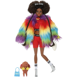 Barbie Extra #1 Rainbow Coat Dukke