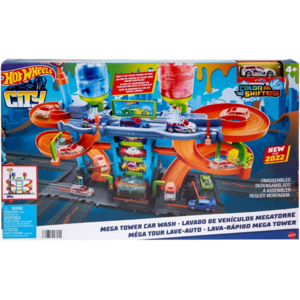 Hot Wheels City Mega Tower Car Wash Legesæt