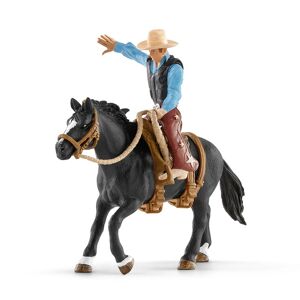 Schleich Saddle Bronc Riding With Cowboy
