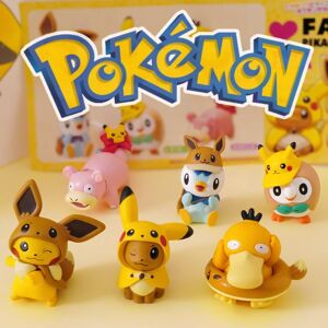 Pokémon, Pokemon 6stk Søde farverige Pokémon-figurer Pokemon Indeholder Pikachu