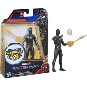 Marvel Spider-Man Mystery Web Gear 15cm Action Figure Black And Gold Suit F1913