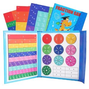 NSF Magnetisk Brøk Læring Matematik Legetøj Montessori Aritmetik Undervisningshjælpemidler Træ bog Uddannelseslegetøj Til børn