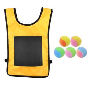 My Store Children Dodgeball Vest For Parent-child Outdoor Games With 5 Balls, Specification: Large (Yellow)