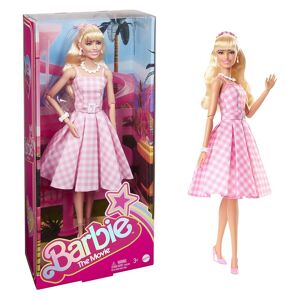 Barbie Som Samlerobjekt Signaturdukke Fra Filmen I Vintage Plaid Kjole Margot Robbie Rosa