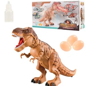 shopnbutik Elektrisk sprøjteæglægning dinosaurlegetøj kan afspejle dinosaurmodel (brun)