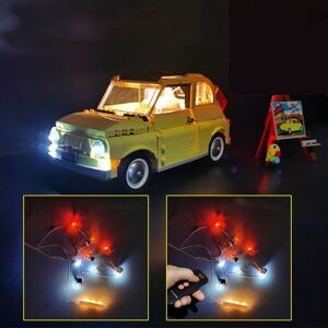 High Discount Kun LED-lyssæt til LED-belysning til LEGO Creator 10271 til klassiske Fiat 500-klodser – Basic Edition med fjernbetjening