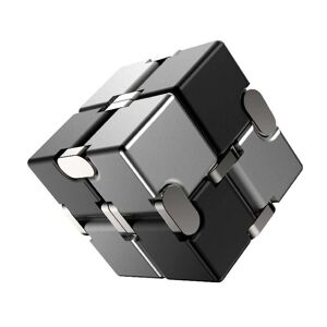 MTK Fidget Spinner Infinite Cube Metal Stressaflastningsflipblok - Sort-Hvid