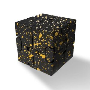 MTK Fidget Toy Infinite Cube Stressaflastningsflipblok - sort-gul